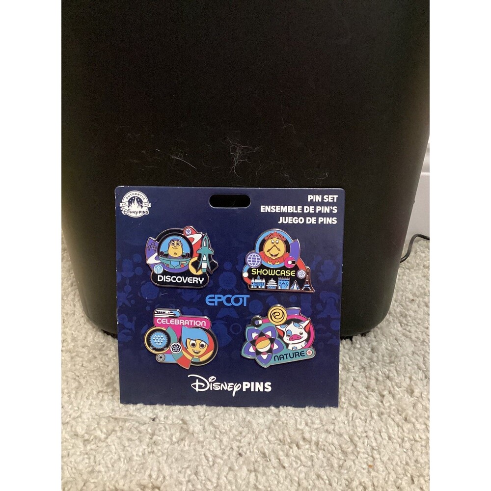 2023 Disney Parks Epcot Showcase 4 Trading Pin Set Booster Joy Pua NEW